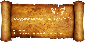 Morgenbeszer Felicián névjegykártya